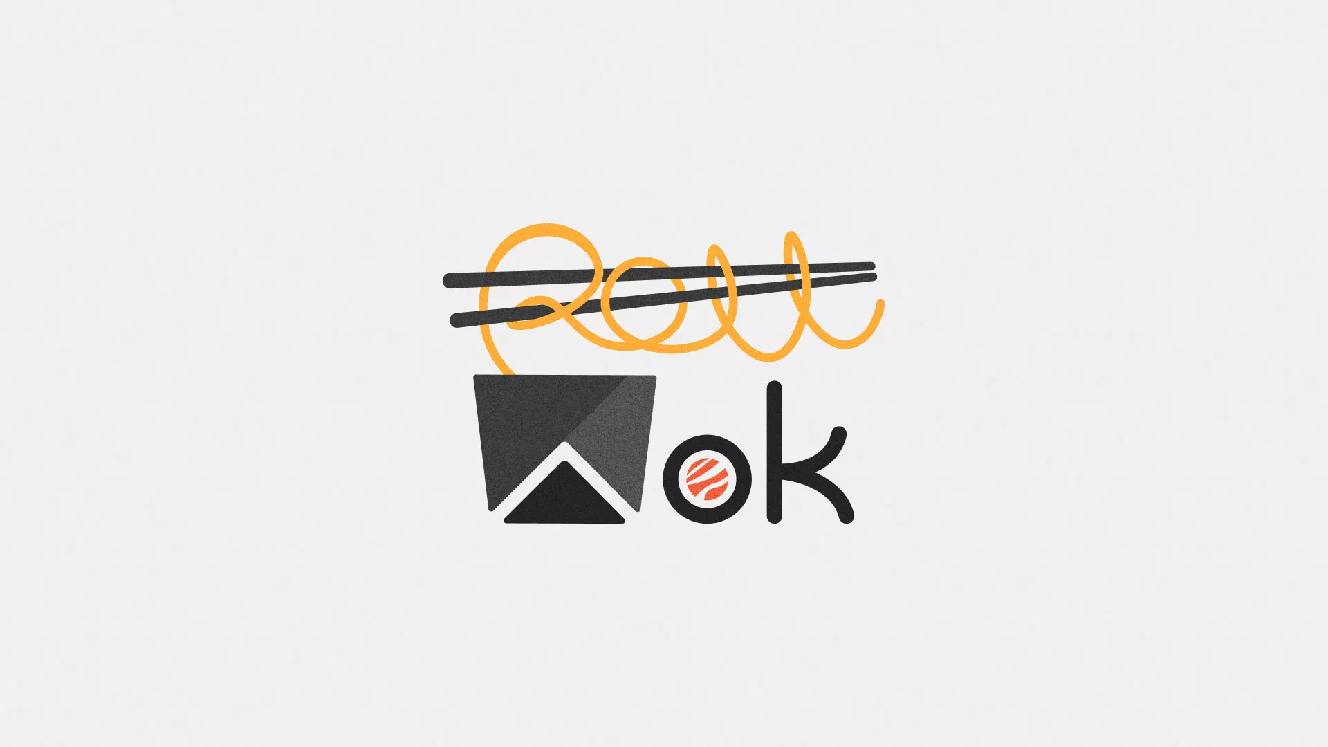 Разработка логотипа суши-бара «Roll Wok Club» в Лосино-Петровске
